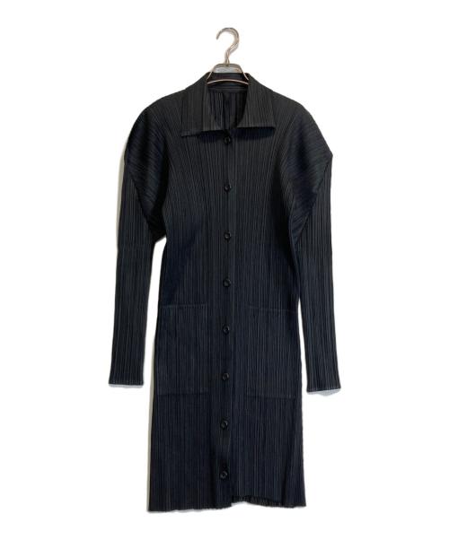 PLEATS PLEASE（プリーツプリーズ）PLEATS PLEASE (プリーツプリーズ) シャツワンピース ブラック サイズ:3の古着・服飾アイテム