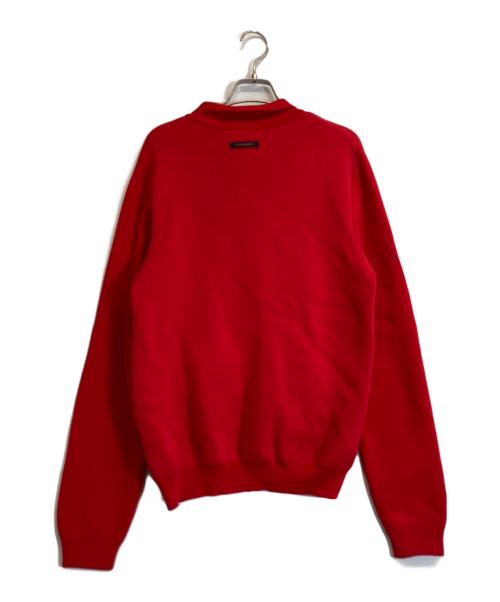 EMPORIO ARMANI（エンポリオ アルマーニ）EMPORIO ARMANI (エンポリオ アルマーニ) ニットジャケット レッド サイズ:Mの古着・服飾アイテム