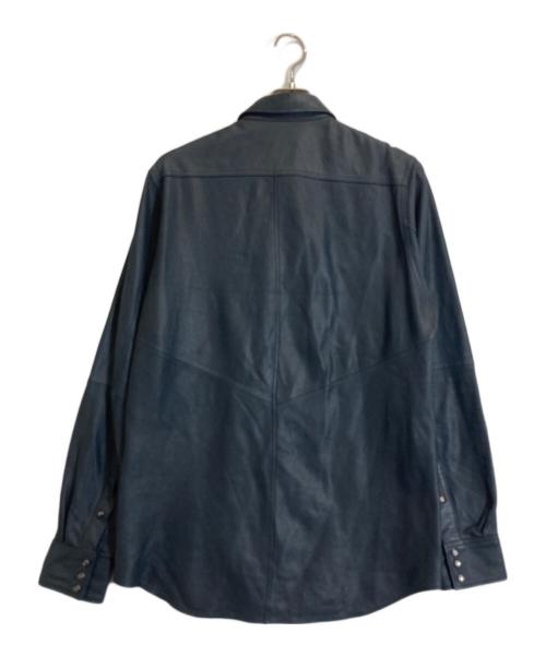 G-STAR RAW（ジースターロゥ）G-STAR RAW (ジースターロゥ) レザーシャツジャケット ネイビー サイズ:Mの古着・服飾アイテム
