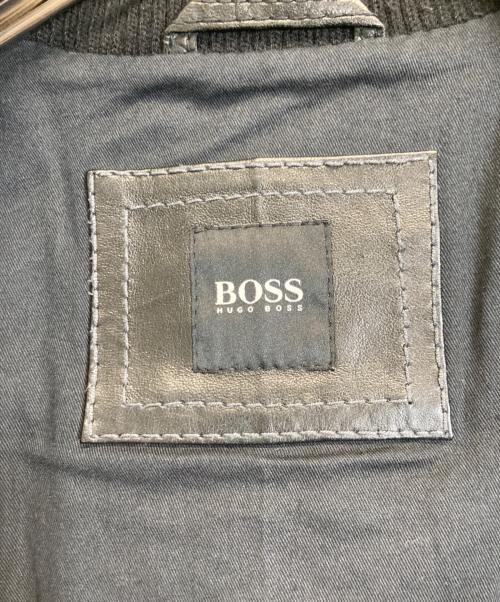 BOSS（ボス）BOSS (ボス) レザージャケット ブラック サイズ:50の古着・服飾アイテム