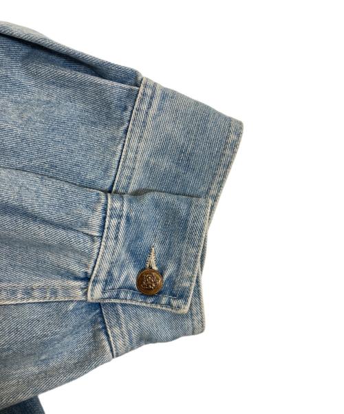 VERSACE（ヴェルサーチェ）VERSACE (ヴェルサーチェ) バック刺繍デニムジャケット インディゴ サイズ:Sの古着・服飾アイテム