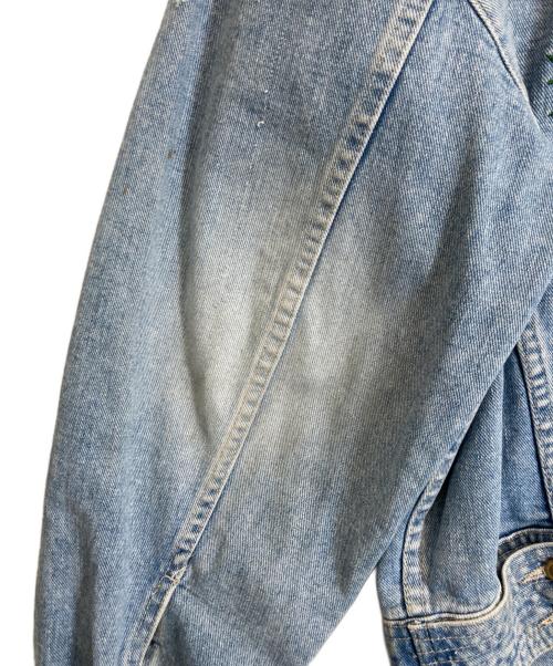 VERSACE（ヴェルサーチェ）VERSACE (ヴェルサーチェ) バック刺繍デニムジャケット インディゴ サイズ:Sの古着・服飾アイテム