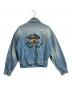 VERSACE (ヴェルサーチェ) バック刺繍デニムジャケット インディゴ サイズ:S：15000円