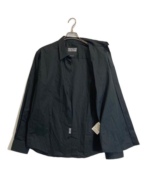 VERSACE JEANS COUTURE（ヴェルサーチ ジーンズクチュール）VERSACE JEANS COUTURE (ヴェルサーチ ジーンズクチュール) プレートシャツ ブラック サイズ:48の古着・服飾アイテム