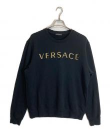 VERSACE（ヴェルサーチェ）の古着「ロゴスウェット」｜ブラック
