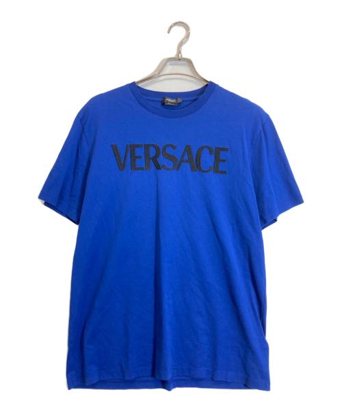 VERSACE（ヴェルサーチェ）VERSACE (ヴェルサーチェ) ロゴTシャツ ブルー サイズ:XLの古着・服飾アイテム