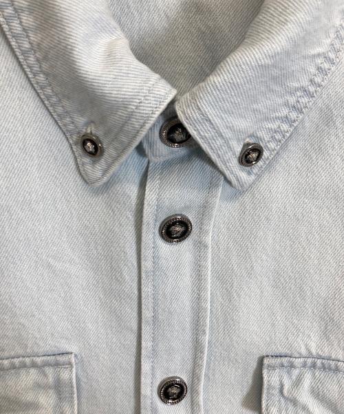 VERSACE（ヴェルサーチェ）VERSACE (ヴェルサーチェ) メデューサボタンデニムジャケット インディゴ サイズ:50の古着・服飾アイテム