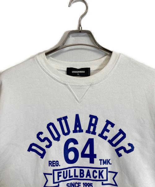 DSQUARED2（ディースクエアード）DSQUARED2 (ディースクエアード) ロゴスウェット ホワイト サイズ:XLの古着・服飾アイテム