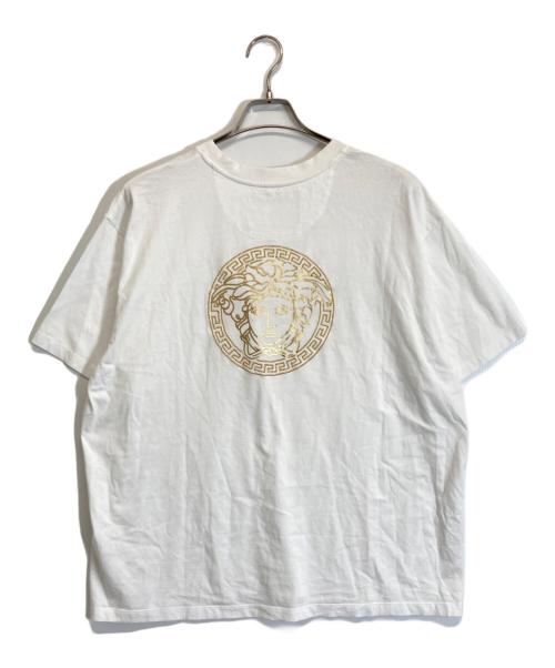 FENDI（フェンディ）FENDI (フェンディ) VERSACE (ヴェルサーチェ) Fendace Logo Tee ホワイト サイズ:XLの古着・服飾アイテム