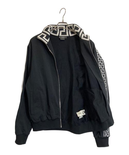 VERSACE（ヴェルサーチェ）VERSACE (ヴェルサーチェ) ジップアップトラックジャケット ブラック サイズ:XLの古着・服飾アイテム