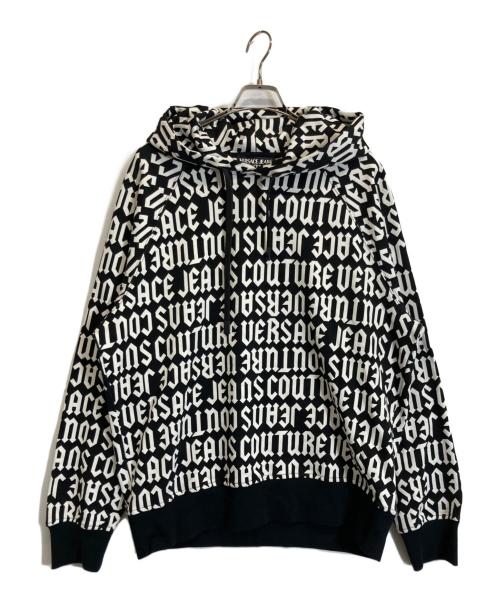 VERSACE JEANS COUTURE（ヴェルサーチ ジーンズクチュール）VERSACE JEANS COUTURE (ヴェルサーチ ジーンズクチュール) ロゴパーカー ブラック サイズ:Mの古着・服飾アイテム
