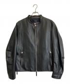 GIUSEPPE ZANOTTIジュゼッペザノッティ）の古着「レザージャケット」｜ブラック