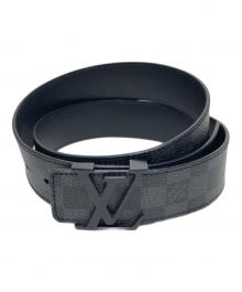 LOUIS VUITTON（ルイ ヴィトン）の古着「イニシアル ダミエグラフィットベルト」｜ブラック