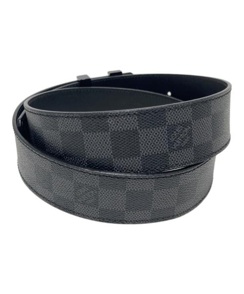 LOUIS VUITTON（ルイ ヴィトン）LOUIS VUITTON (ルイ ヴィトン) イニシアル ダミエグラフィットベルト ブラック サイズ:95の古着・服飾アイテム