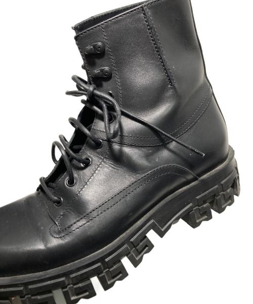 VERSACE（ヴェルサーチェ）VERSACE (ヴェルサーチェ) ブーツ ブラック サイズ:43の古着・服飾アイテム