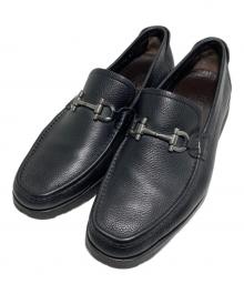 Salvatore Ferragamo（サルヴァトーレ フェラガモ）の古着「レザーシューズ」｜ブラック
