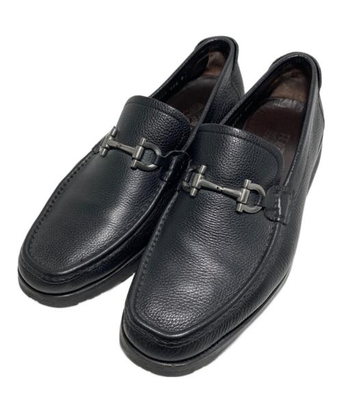 Salvatore Ferragamo（サルヴァトーレ フェラガモ）Salvatore Ferragamo (サルヴァトーレ フェラガモ) レザーシューズ ブラック サイズ:9の古着・服飾アイテム