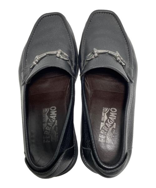 Salvatore Ferragamo（サルヴァトーレ フェラガモ）Salvatore Ferragamo (サルヴァトーレ フェラガモ) レザーシューズ ブラック サイズ:9の古着・服飾アイテム
