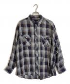 I am dorkアイアムドーク）の古着「オーバーチェックシャツ」｜ネイビー