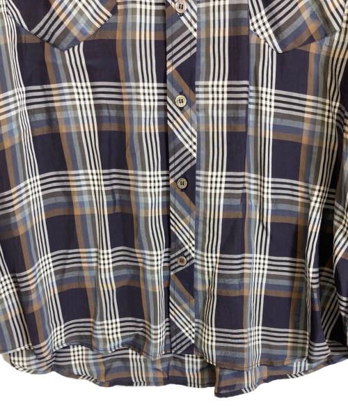 I am dork（アイアムドーク）I AM DORK (アイアムドーク) オーバーチェックシャツ ネイビー サイズ:ーの古着・服飾アイテム