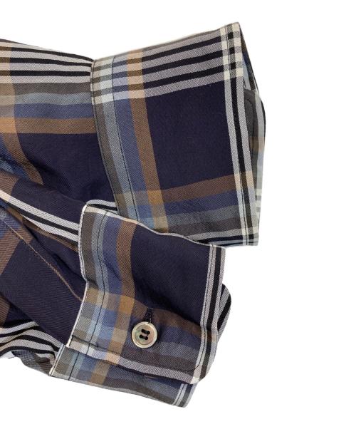 I am dork（アイアムドーク）I AM DORK (アイアムドーク) オーバーチェックシャツ ネイビー サイズ:ーの古着・服飾アイテム