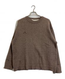 NONSAPIENS（ノンサピエンス）の古着「ダメージニット」｜ブラウン