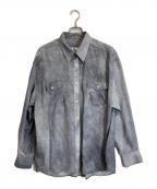 I am dorkアイアムドーク）の古着「シルク混シャツ」｜グレー