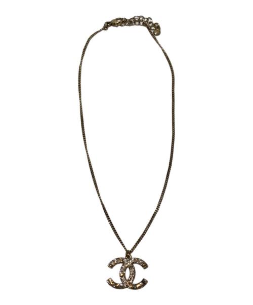 CHANEL（シャネル）CHANEL (シャネル) ラインストーンココマークネックレス ゴールドの古着・服飾アイテム