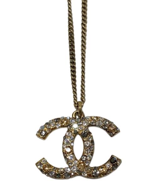 CHANEL（シャネル）CHANEL (シャネル) ラインストーンココマークネックレス ゴールドの古着・服飾アイテム