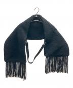 MaxMaraマックスマーラ）の古着「テディベアショールマフラー」｜ブラック