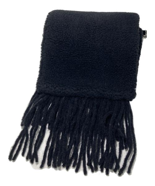 MaxMara（マックスマーラ）MaxMara (マックスマーラ) テディベアショールマフラー ブラックの古着・服飾アイテム