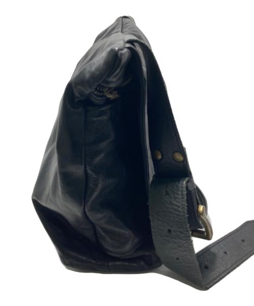 Jas-M.B.（ジャスエムビー）Jas-M.B. (ジャスエムビー) レザーショルダーバッグ ブラックの古着・服飾アイテム