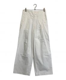 BECOME TREE（ビカムツリー）の古着「タックワイドパンツ」｜ホワイト