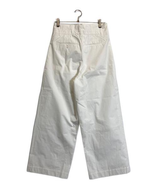 BECOME TREE（ビカムツリー）BECOME TREE (ビカムツリー) タックワイドパンツ ホワイト サイズ:Lの古着・服飾アイテム