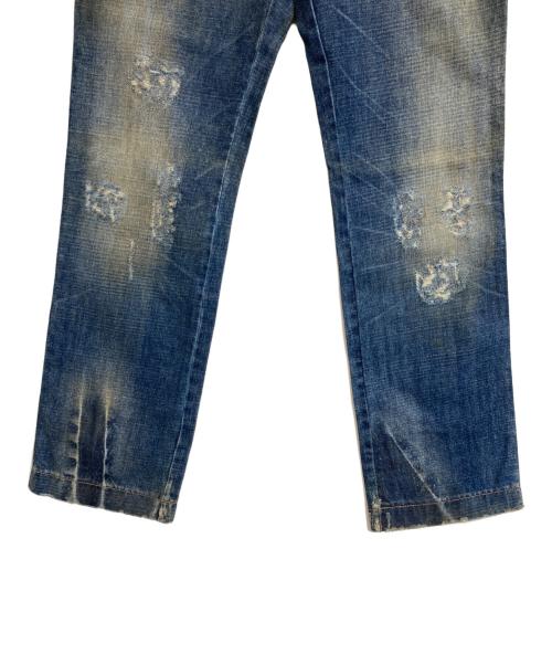 DOLCE & GABBANA（ドルチェ＆ガッバーナ）DOLCE & GABBANA (ドルチェ＆ガッバーナ) ﾘﾍﾟｱ加工スタッズデニムパンツ インディゴ サイズ:48の古着・服飾アイテム