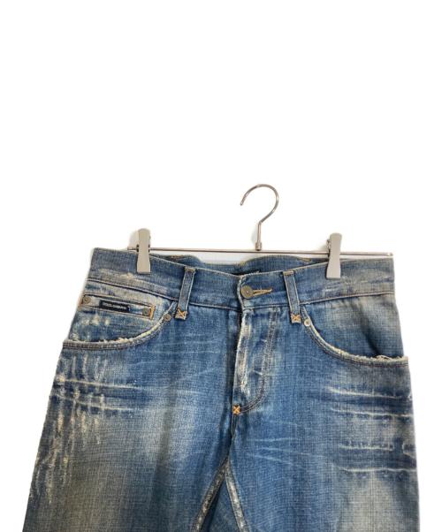 DOLCE & GABBANA（ドルチェ＆ガッバーナ）DOLCE & GABBANA (ドルチェ＆ガッバーナ) バックパッチデニムパンツ インディゴ サイズ:４６の古着・服飾アイテム