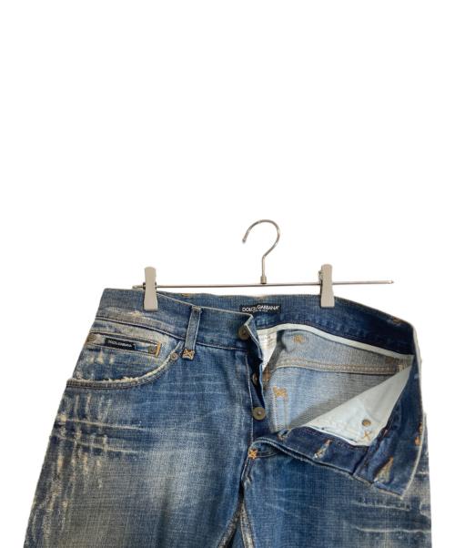 DOLCE & GABBANA（ドルチェ＆ガッバーナ）DOLCE & GABBANA (ドルチェ＆ガッバーナ) バックパッチデニムパンツ インディゴ サイズ:４６の古着・服飾アイテム