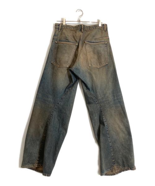 NVRFRGT（ネヴァーフォーゲット）NVRFRGT (ネヴァーフォーゲット) 3D Twisted Wide Leg Jeans インディゴ サイズ:2の古着・服飾アイテム