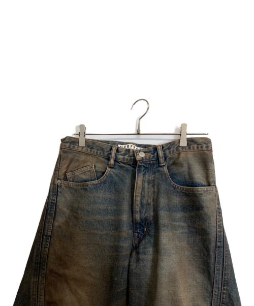 NVRFRGT（ネヴァーフォーゲット）NVRFRGT (ネヴァーフォーゲット) 3D Twisted Wide Leg Jeans インディゴ サイズ:2の古着・服飾アイテム