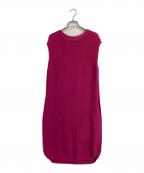 HERMESエルメス）の古着「コットンシルクノースリーブニットワンピース」｜ピンク