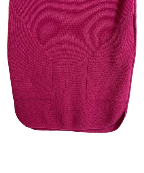 HERMES（エルメス）HERMES (エルメス) コットンシルクノースリーブニットワンピース ピンク サイズ:３４の古着・服飾アイテム