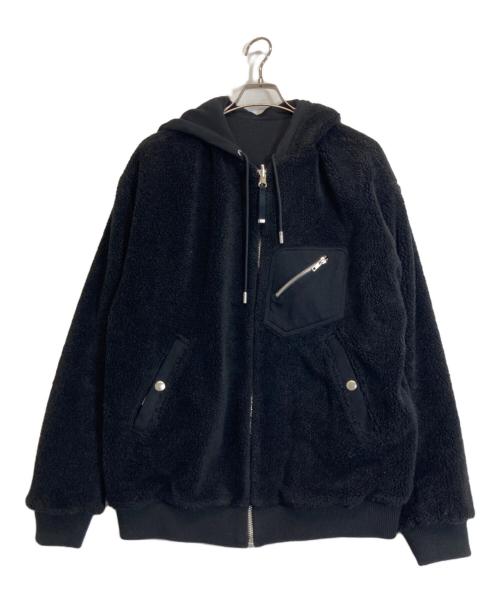 DIESEL Black Gold（ディーゼル ブラック ゴールド）DIESEL BLACK GOLD (ディーゼル ブラック ゴールド) リバーシブルボアパーカー ブラック サイズ:Lの古着・服飾アイテム