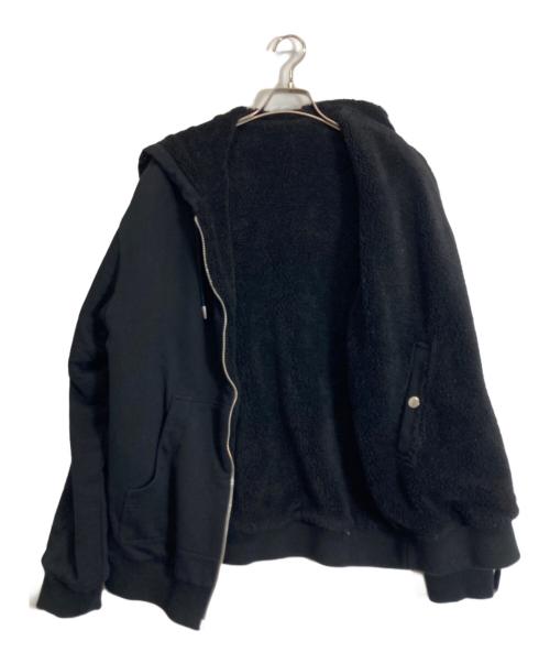 DIESEL Black Gold（ディーゼル ブラック ゴールド）DIESEL BLACK GOLD (ディーゼル ブラック ゴールド) リバーシブルボアパーカー ブラック サイズ:Lの古着・服飾アイテム