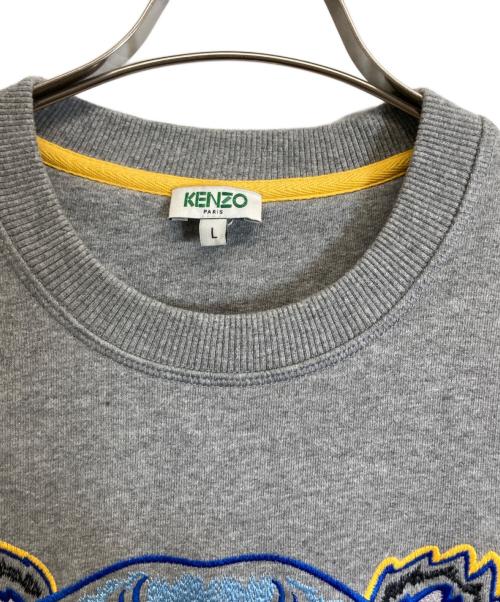 KENZO（ケンゾー）KENZO (ケンゾー) タイガー刺繍スウェット グレー サイズ:Lの古着・服飾アイテム