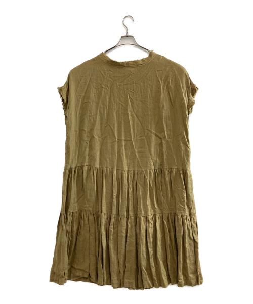Tangent（タンジェント）Tangent (タンジェント) ベルギーリネン製品染め2wayワンピース ベージュ サイズ:Mの古着・服飾アイテム