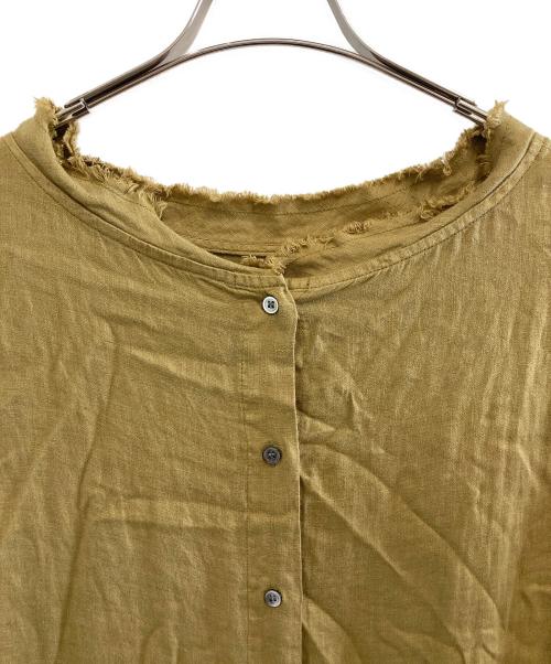 Tangent（タンジェント）Tangent (タンジェント) ベルギーリネン製品染め2wayワンピース ベージュ サイズ:Mの古着・服飾アイテム