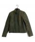 A.P.C.（アーペーセー）の古着「パイソン柄シングルライダースジャケット」｜グリーン