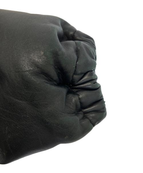 A BATHING APE（ア ベイシング エイプ）A BATHING APE (ア ベイシング エイプ) カウレザーWジップダウンジャケット ブラック サイズ:Mの古着・服飾アイテム