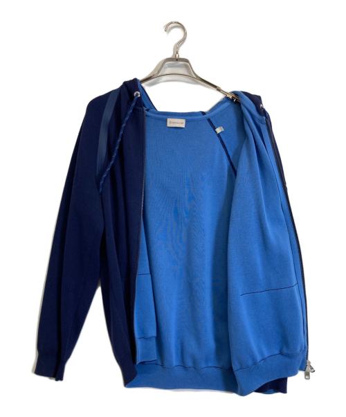 MONCLER（モンクレール）MONCLER (モンクレール) ニットパーカー ブルー サイズ:XLの古着・服飾アイテム