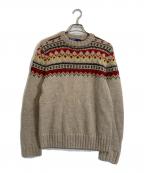 POLO RALPH LAURENポロ・ラルフローレン）の古着「フェアアイル柄ニット」｜ブラウン
